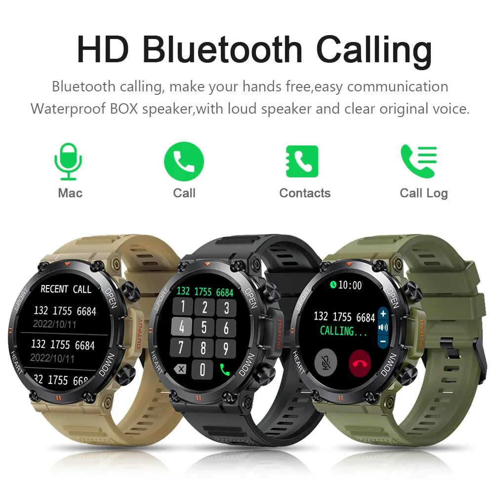 Bluetooth Call Smart Watch Men Sports Fitness Tracker Heart Monitor 400mAh