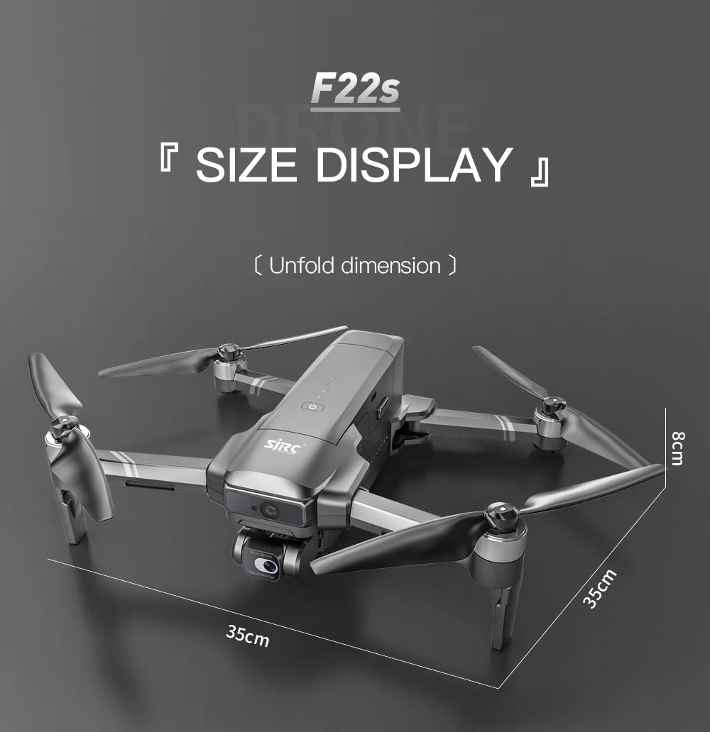 F22S 4K Pro Drone 3.5KM 2-axis EIS Gimbal 5G WIFI GPS Quadcopter