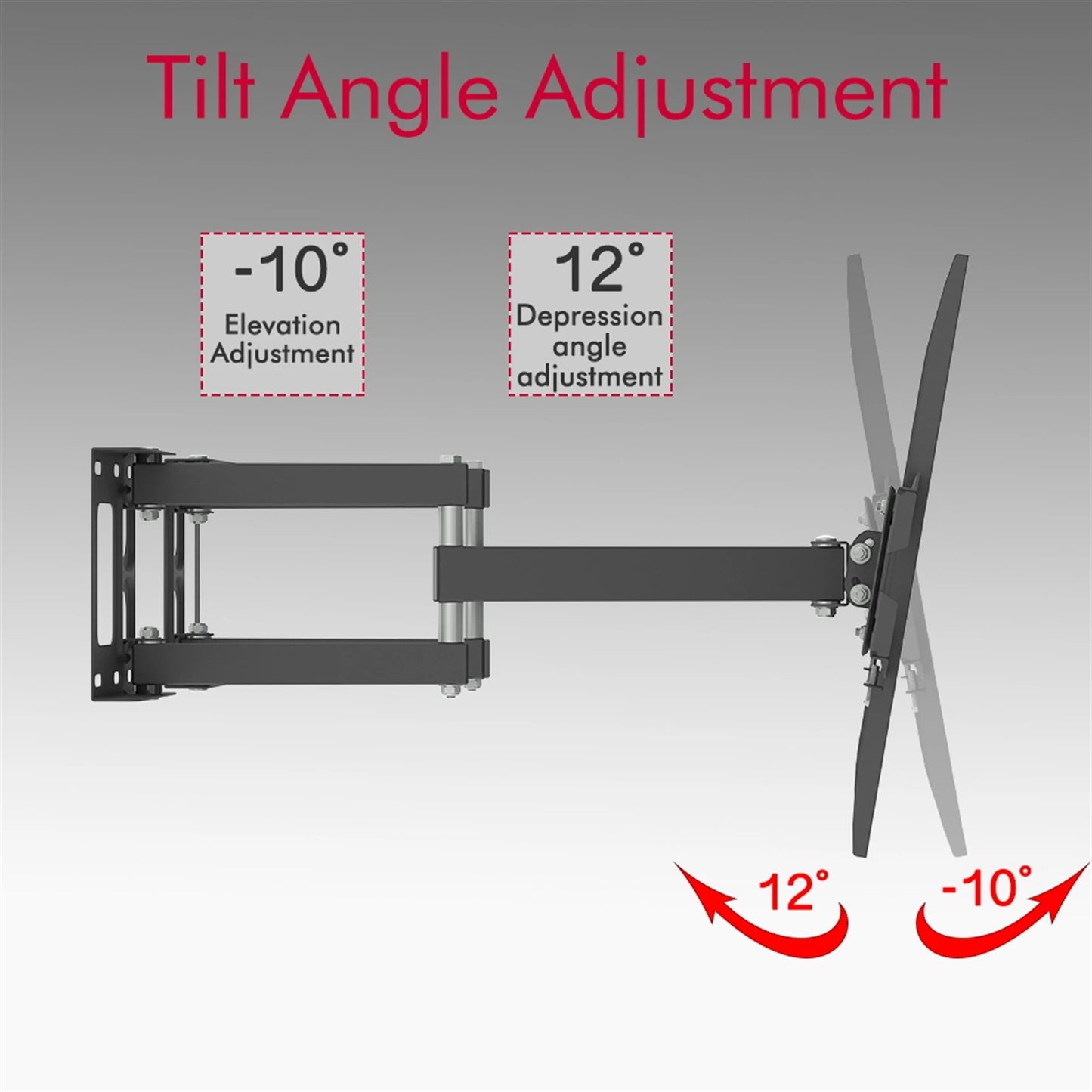 32"-70" Corner Full Motion Articulating TV Wall Mount Bracket Max Weight 50Kg VESA 600*400