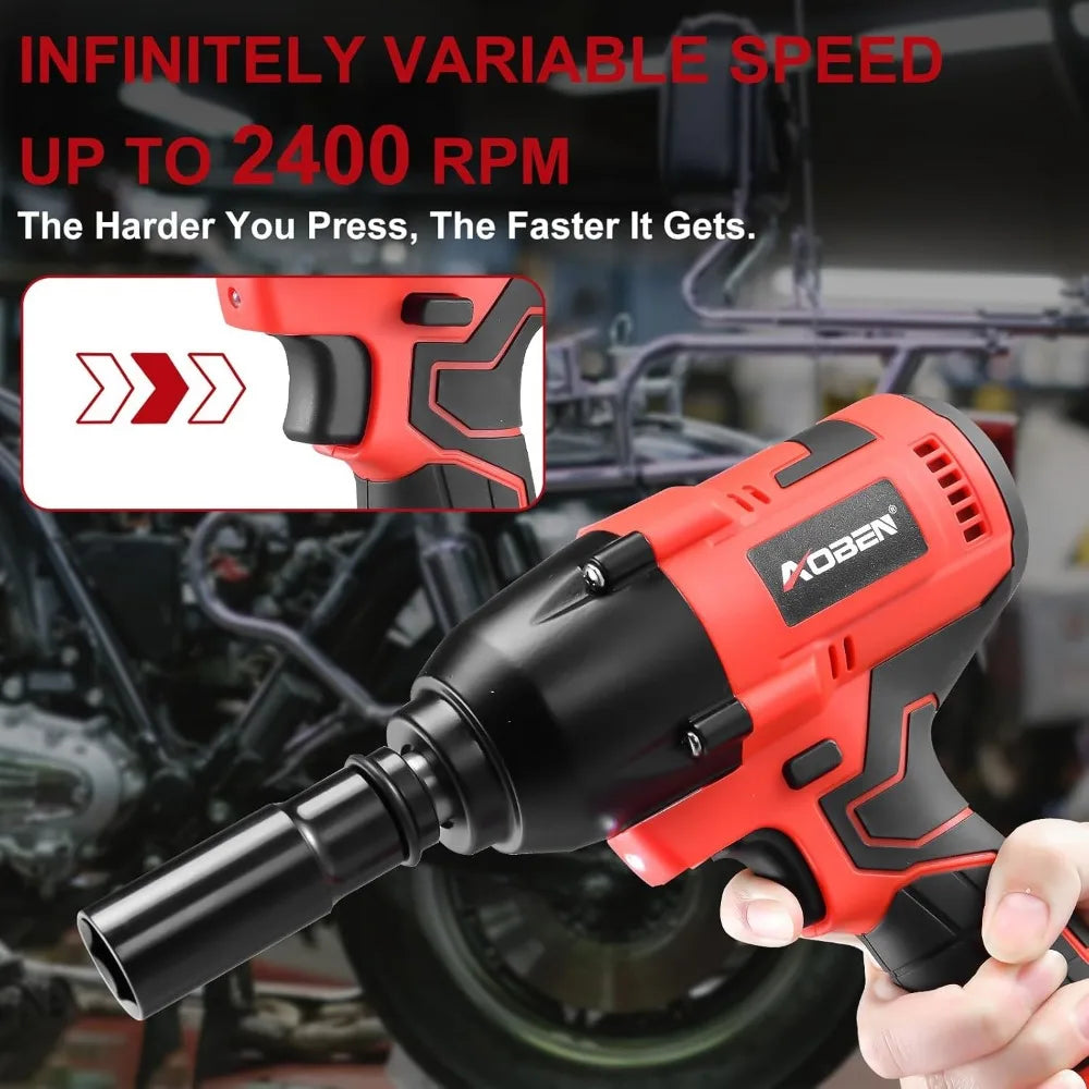 AOBEN Cordless Impact Wrench 1/2 Inch