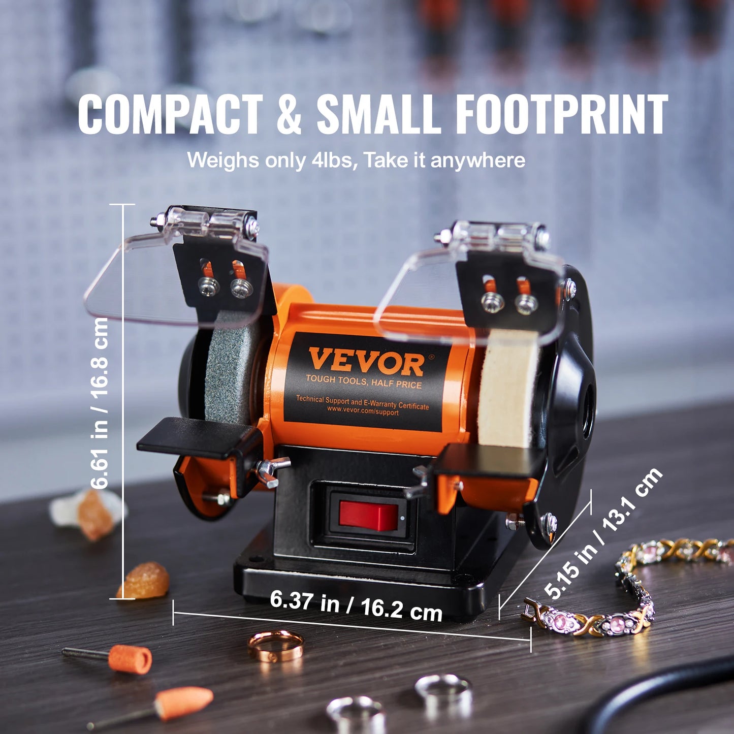 VEVOR 3in Jewelry Polisher Buffer Brushless Adjustable Speed