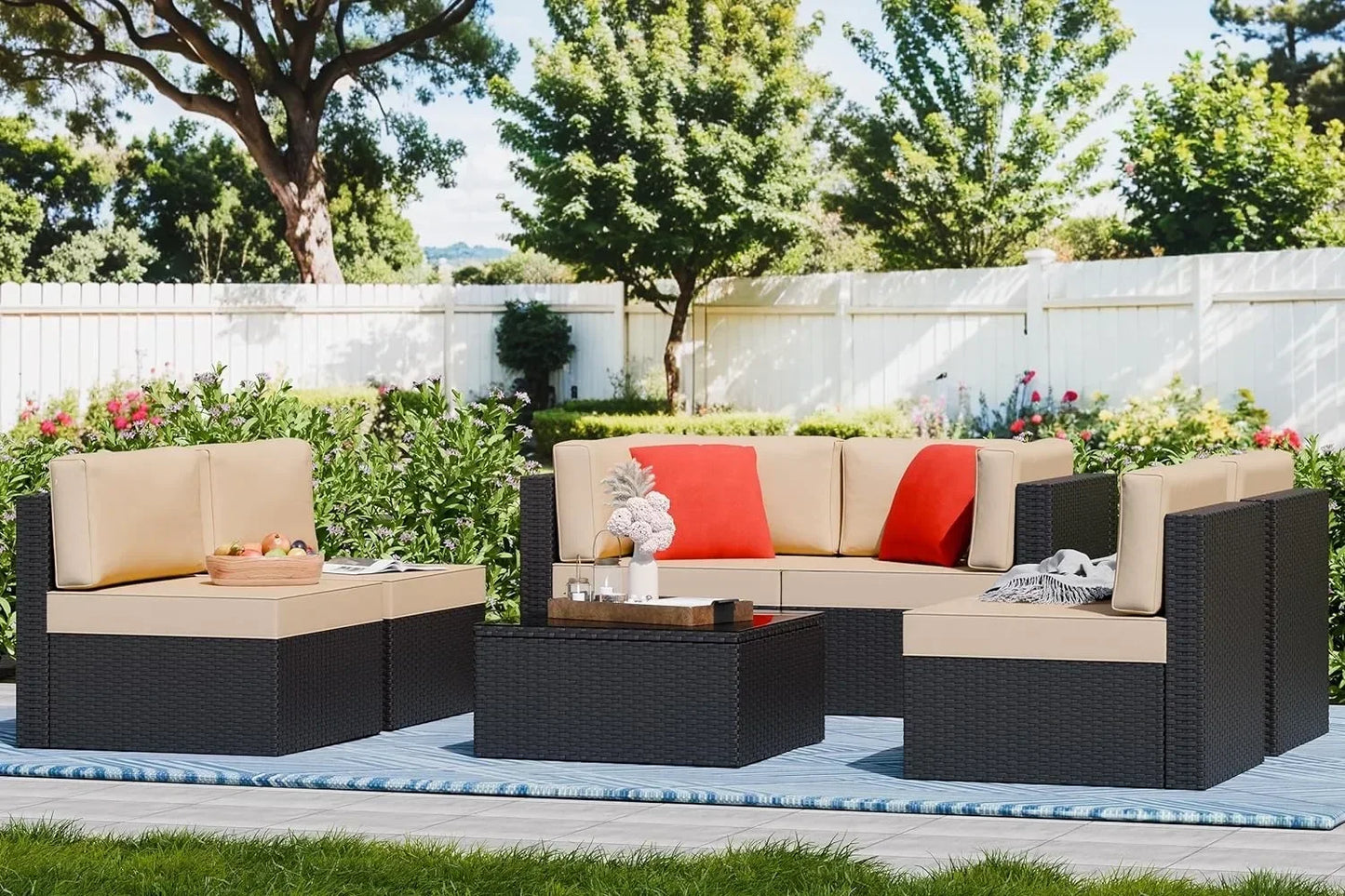 Outdoor Patio Furniture Sets Outdoor Sectional Rattan Sofa