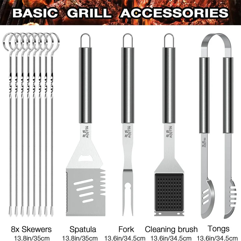 35 PCS Grill Accessories BBQ Tools Set,Stainless Steel