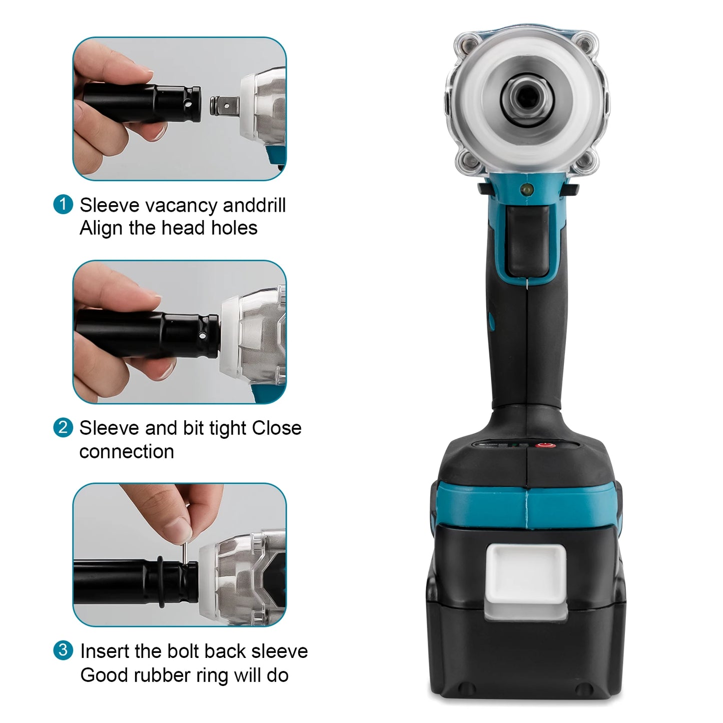 Brushless Electric Impact Wrench Cordless