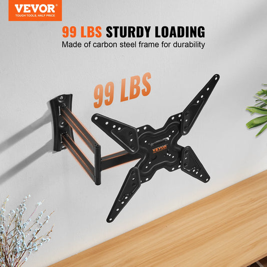 VEVOR Full Motion TV Mount Fit for Most 26-55 inch TVs Swivel