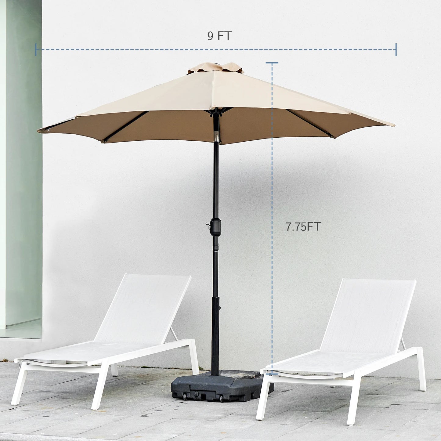 JHK Outdoor Patio Umbrella UV Protection For Garden