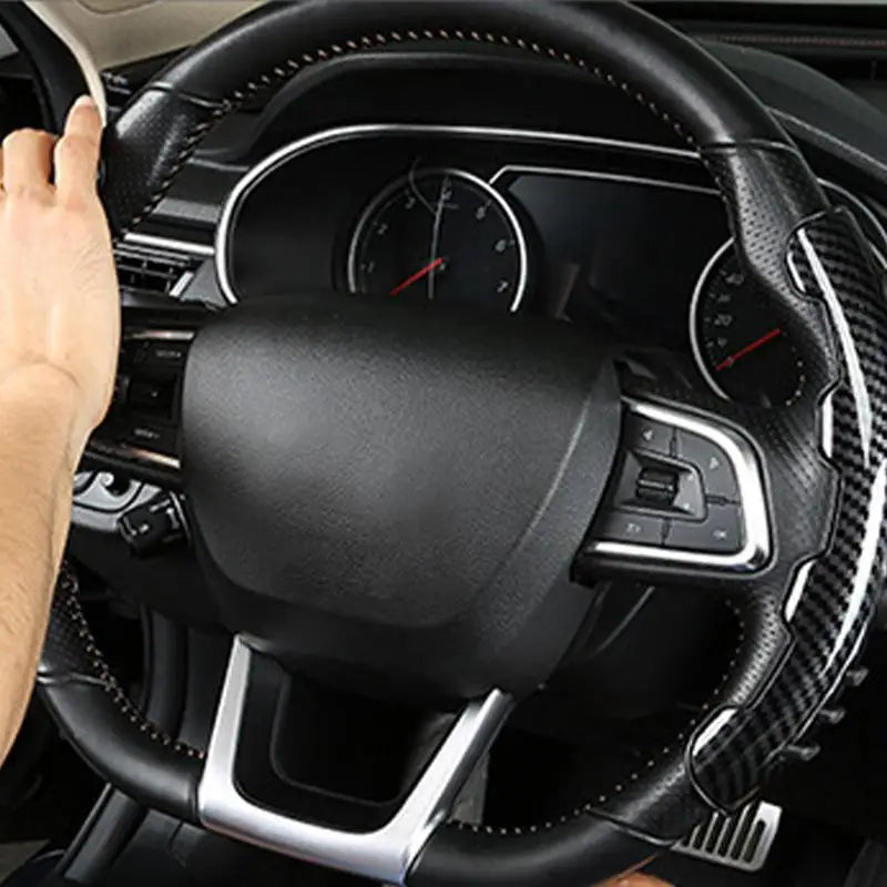 Universal Steering Wheel Cover Non-Slip Universal Auto Grip Cover 3D Structure Car Interior Accessory For The Elderly Women And