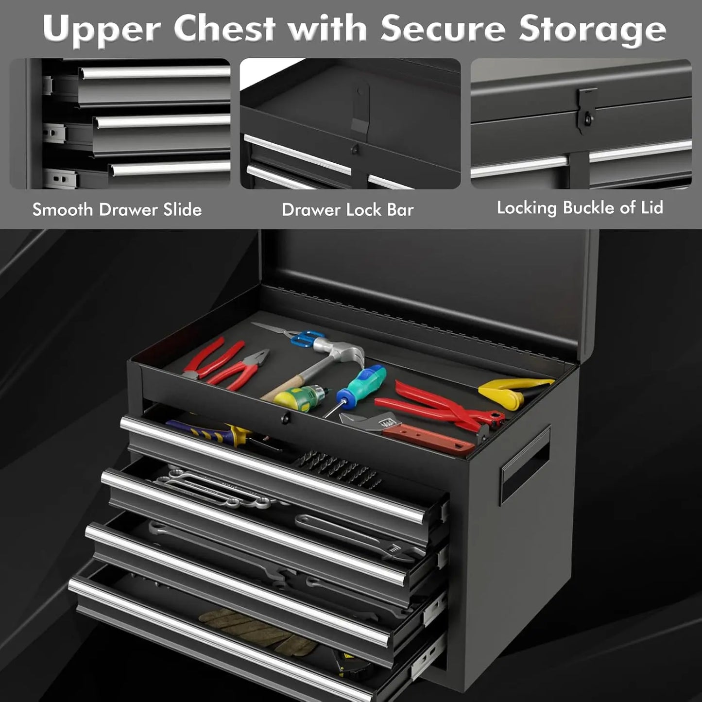 5-Drawer Rolling Tool Chest w/Removable Tool Cabinet