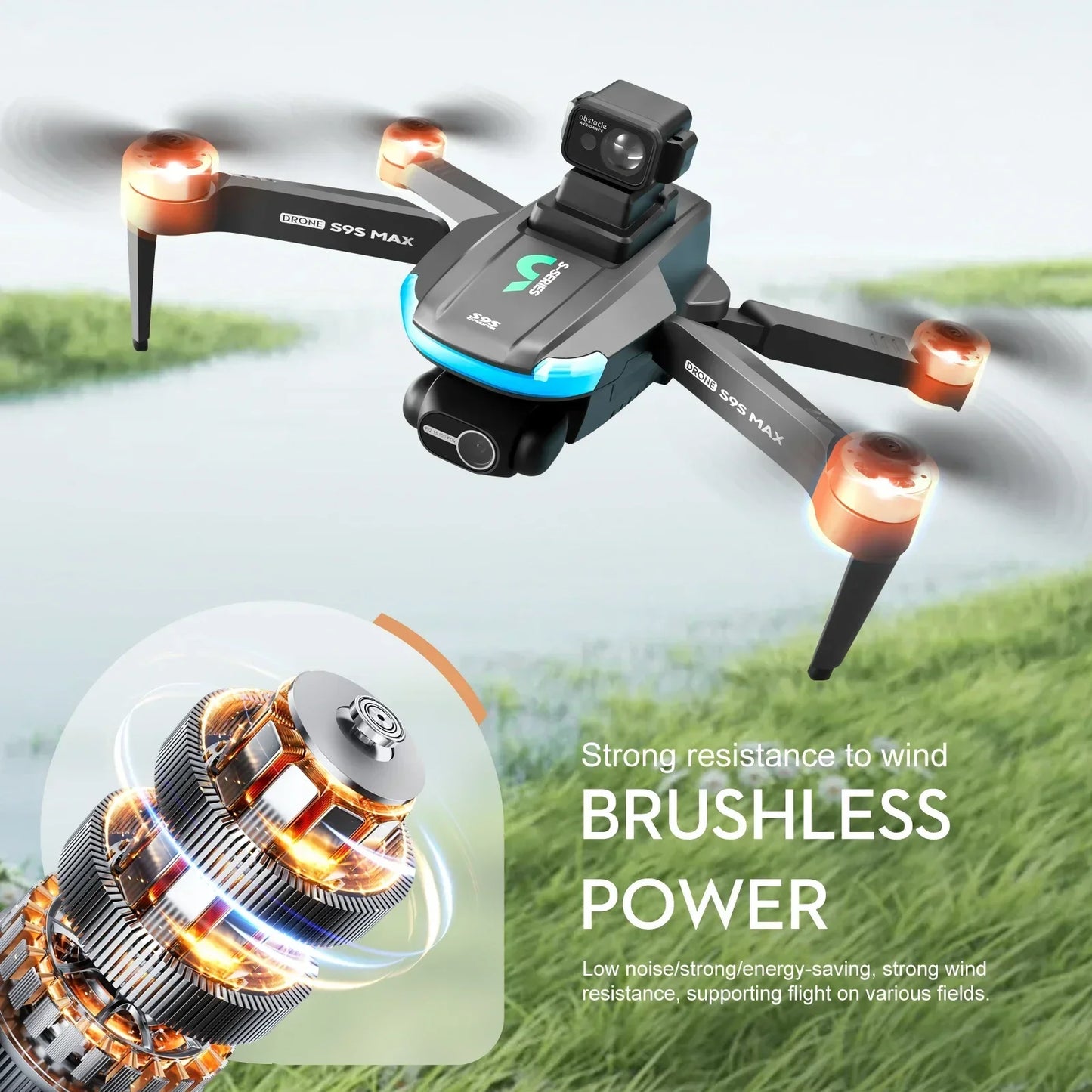 8K HD Camera 2-Axis Gimbal Anti-Shake Aerial Photography