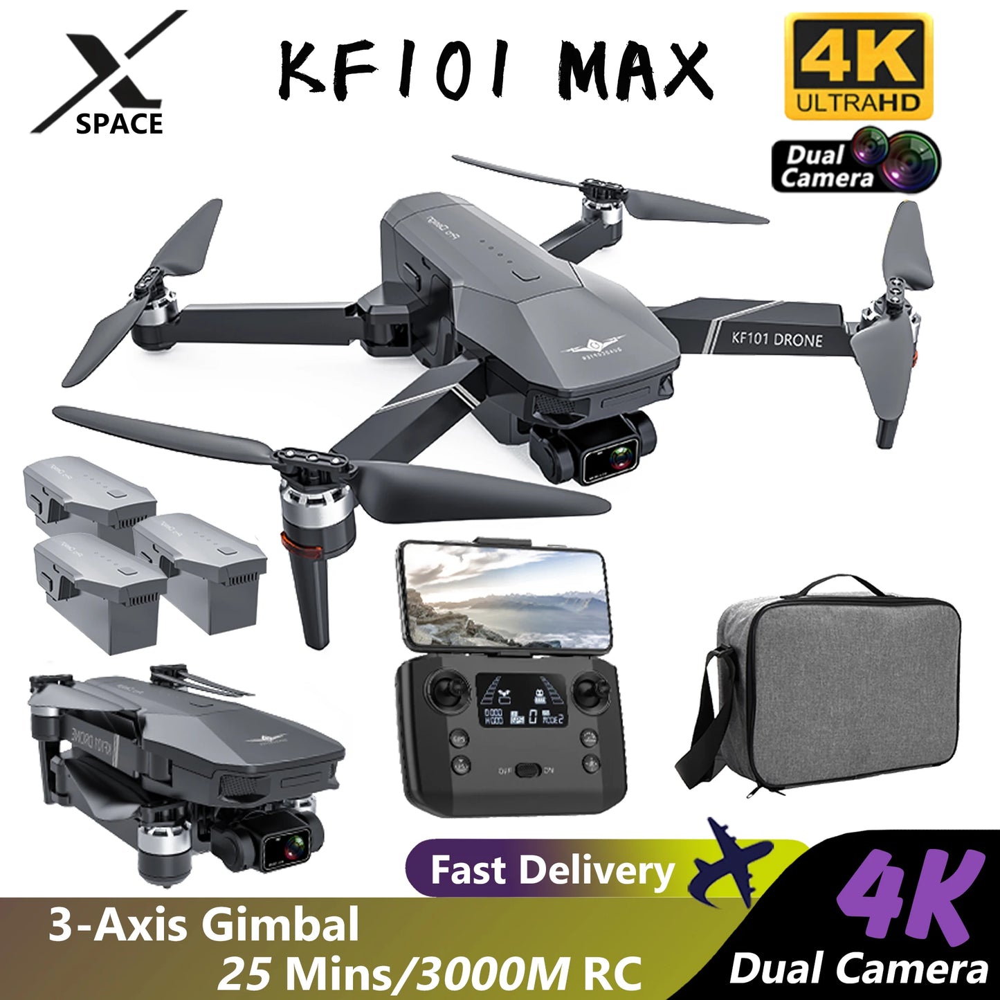 KF101 Max Relay 3-axis Gimbaled Anti-shake