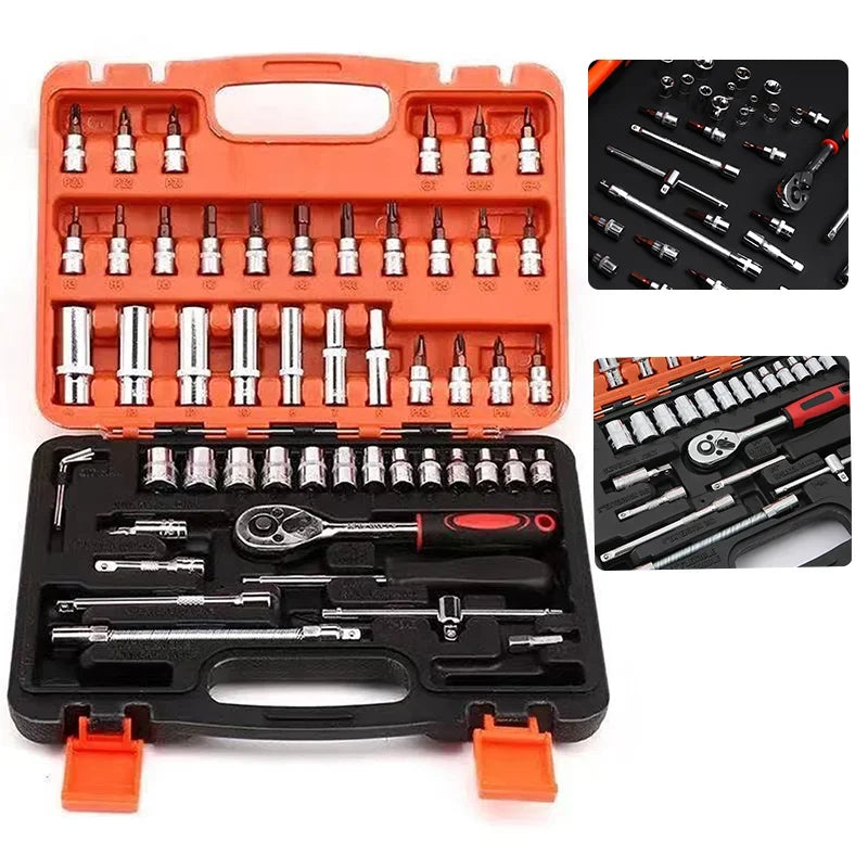 46/53 Piece/Set 1/4-Inch NEW Car Repair Tool Kit