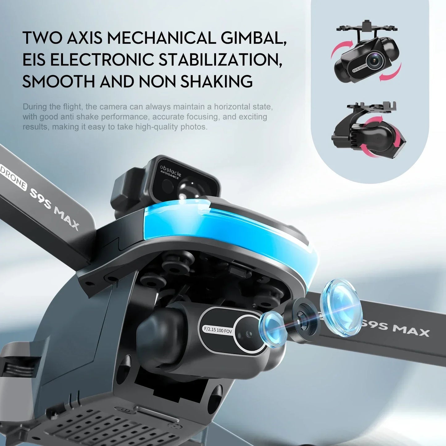 8K HD Camera 2-Axis Gimbal Anti-Shake Aerial Photography