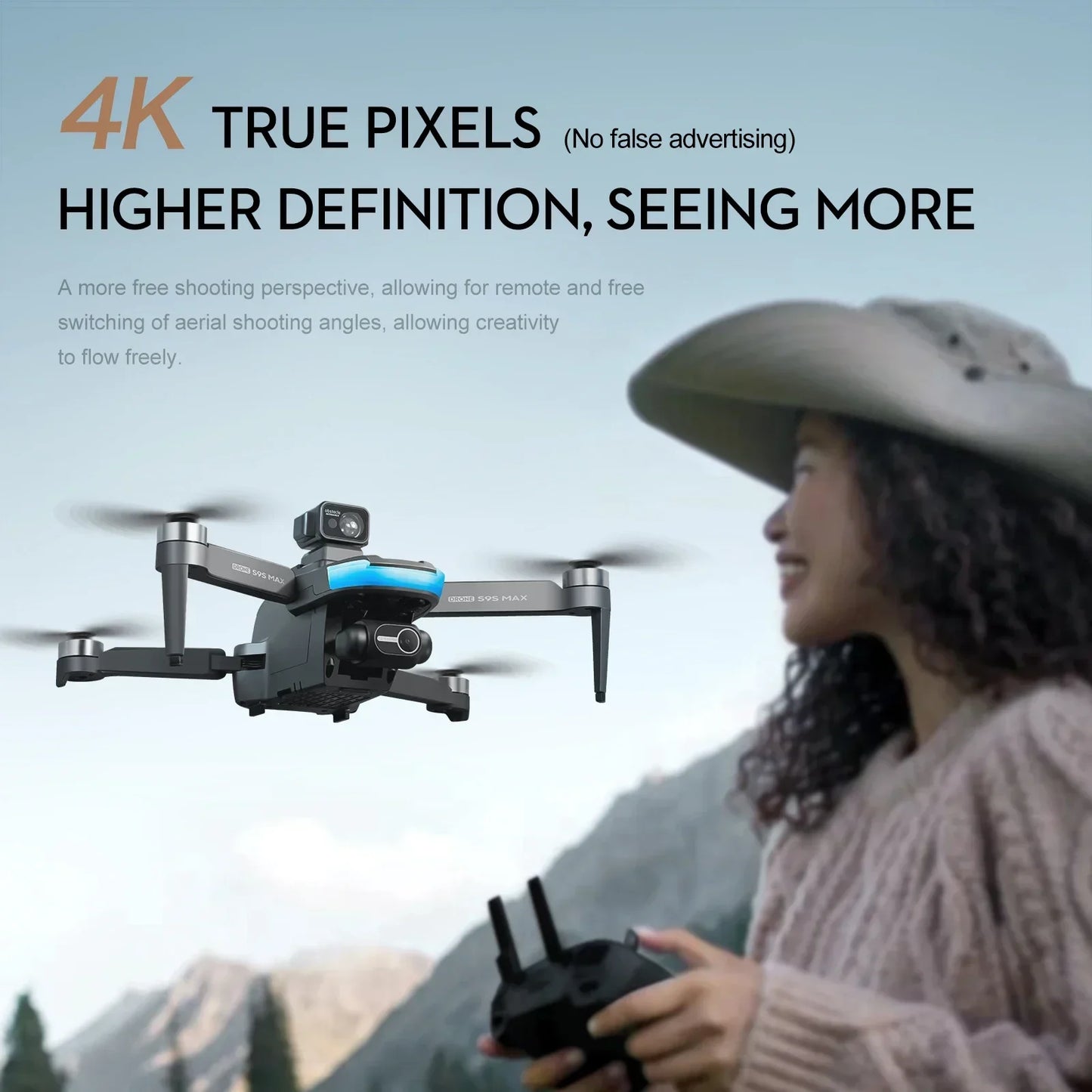 8K HD Camera 2-Axis Gimbal Anti-Shake Aerial Photography